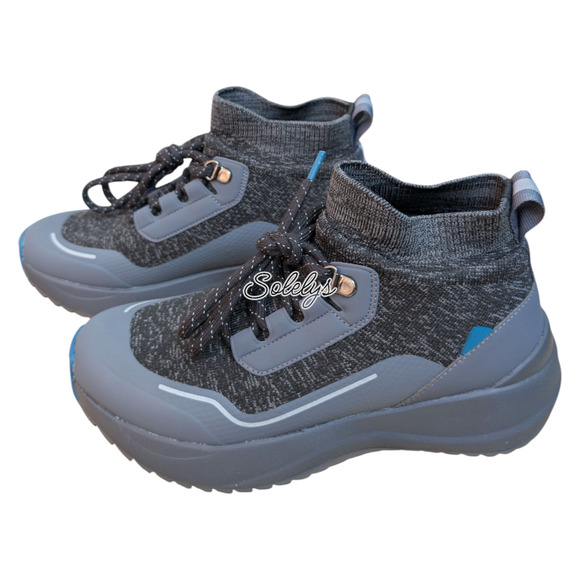 Vessi Stormburst High Womens 6 Peak Black Waterproof DymaTex Knit Sneaker Boot - Picture 3 of 13